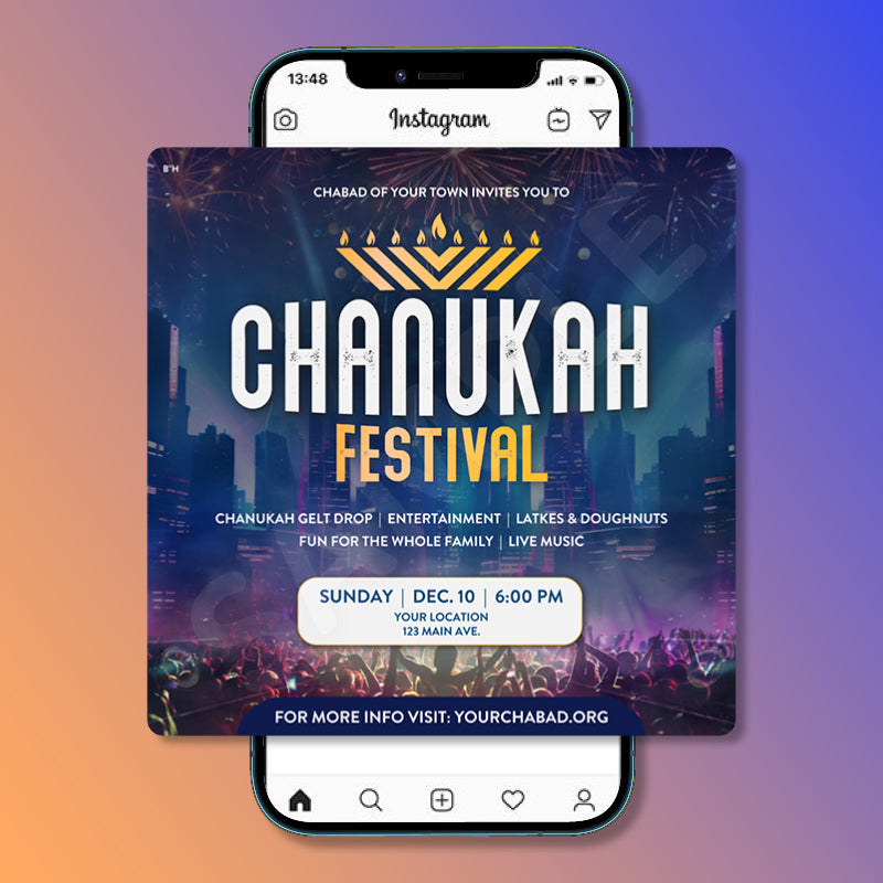 Customizable Chanukah Festival Design