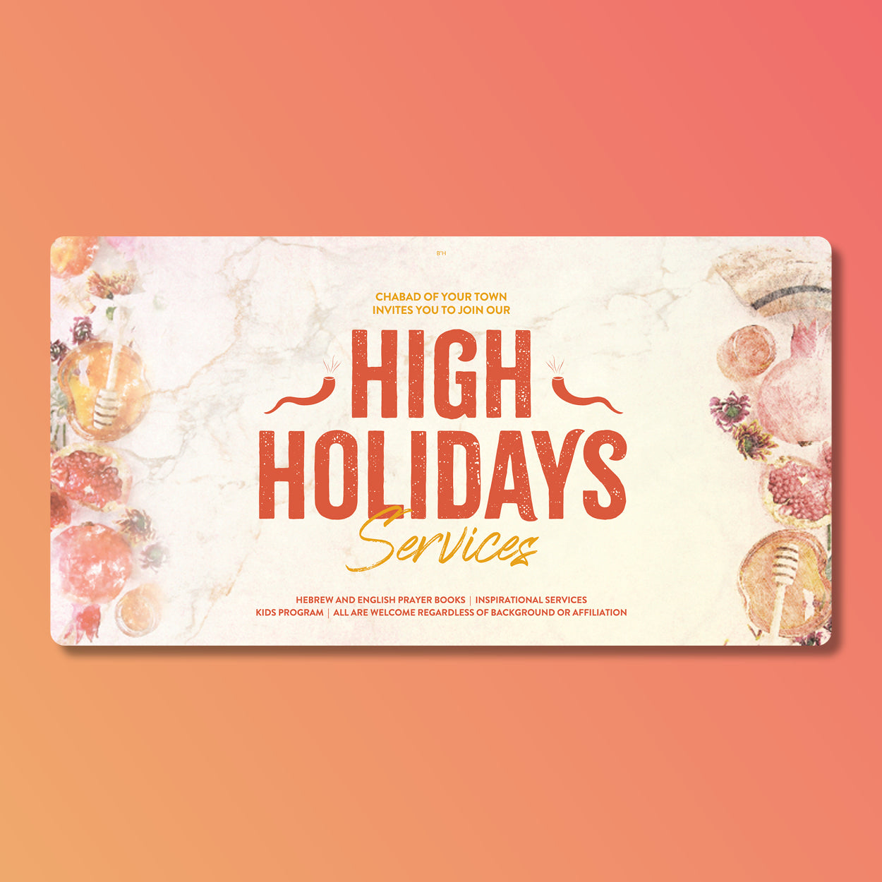 High Holiday Community Services Design