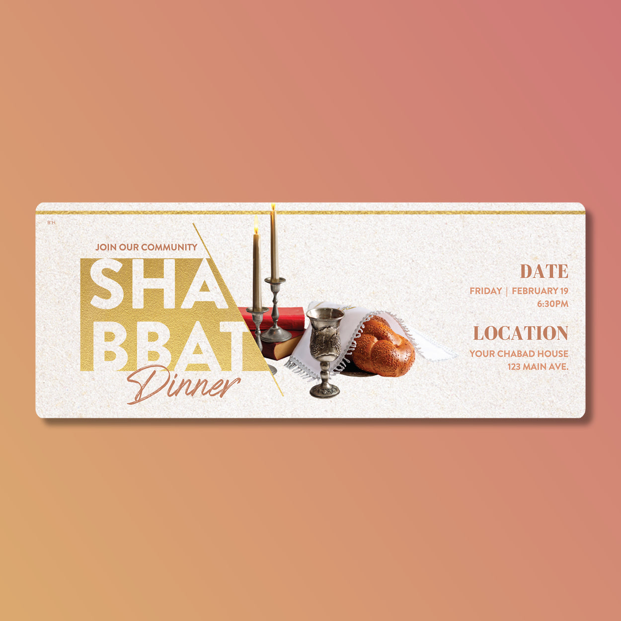 Shabbat Dinner Design - Customizable