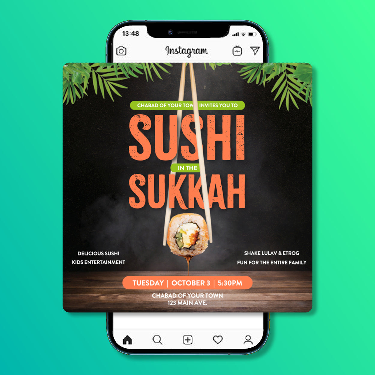 Customizable Sushi in the Sukkah Design