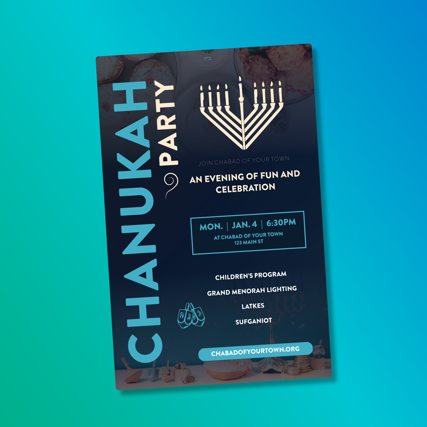 Chanukah #2 - Chanukah Party - Postcard