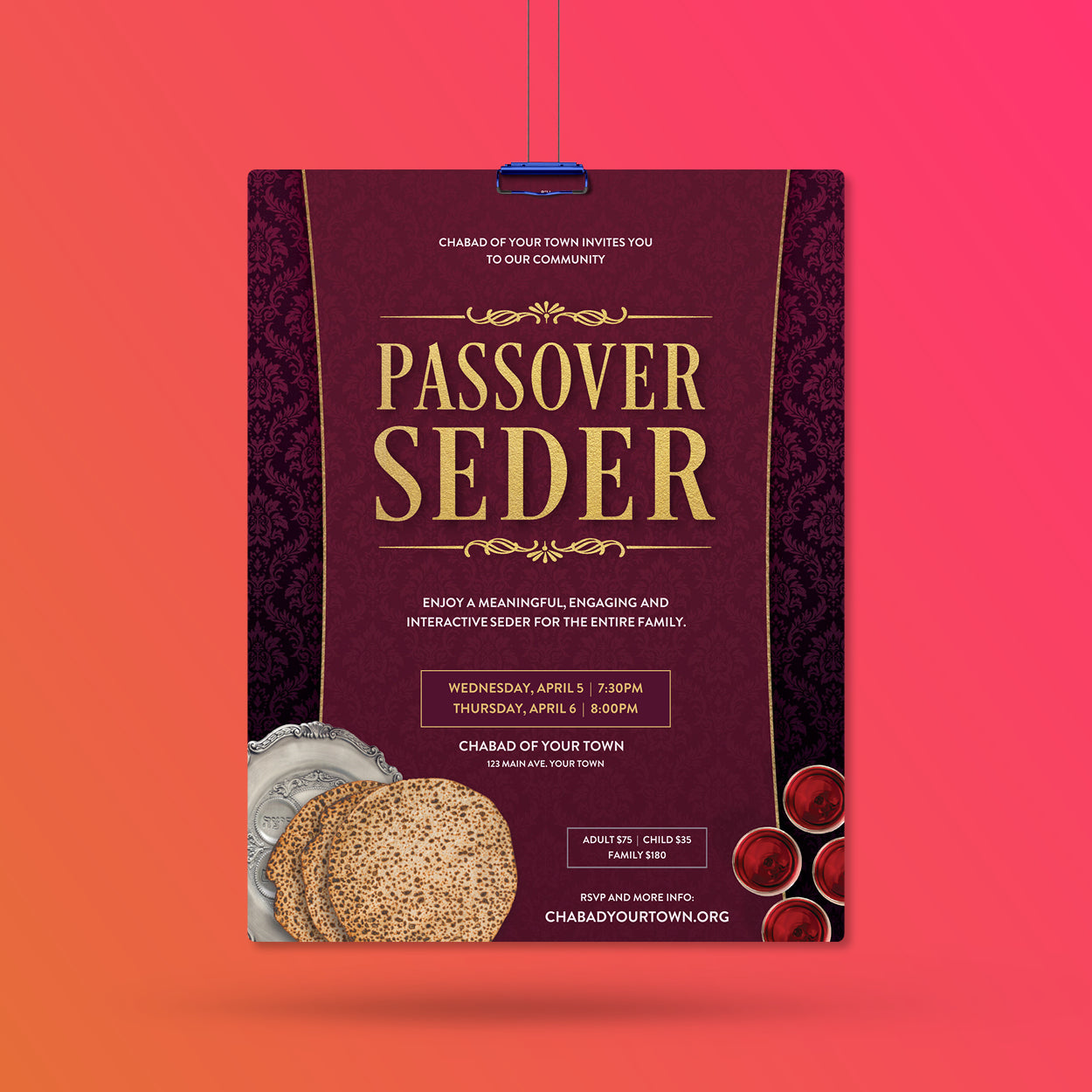 Customizable Passover - Seder design