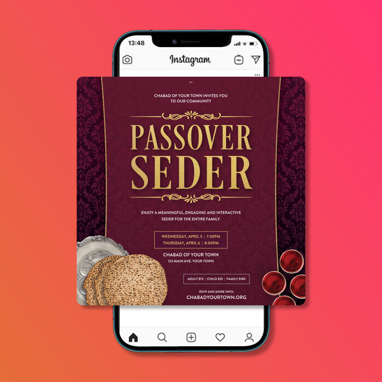 Customizable Passover - Seder design
