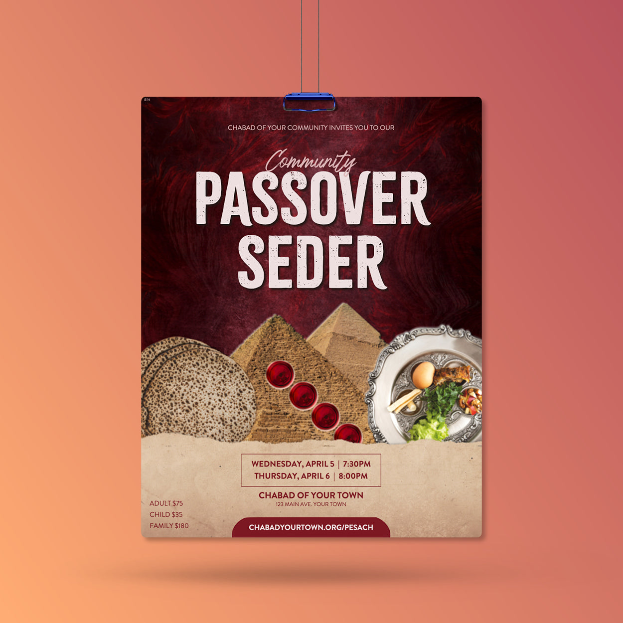 Pesach #8 - Community Seder - Flyer – The Designery