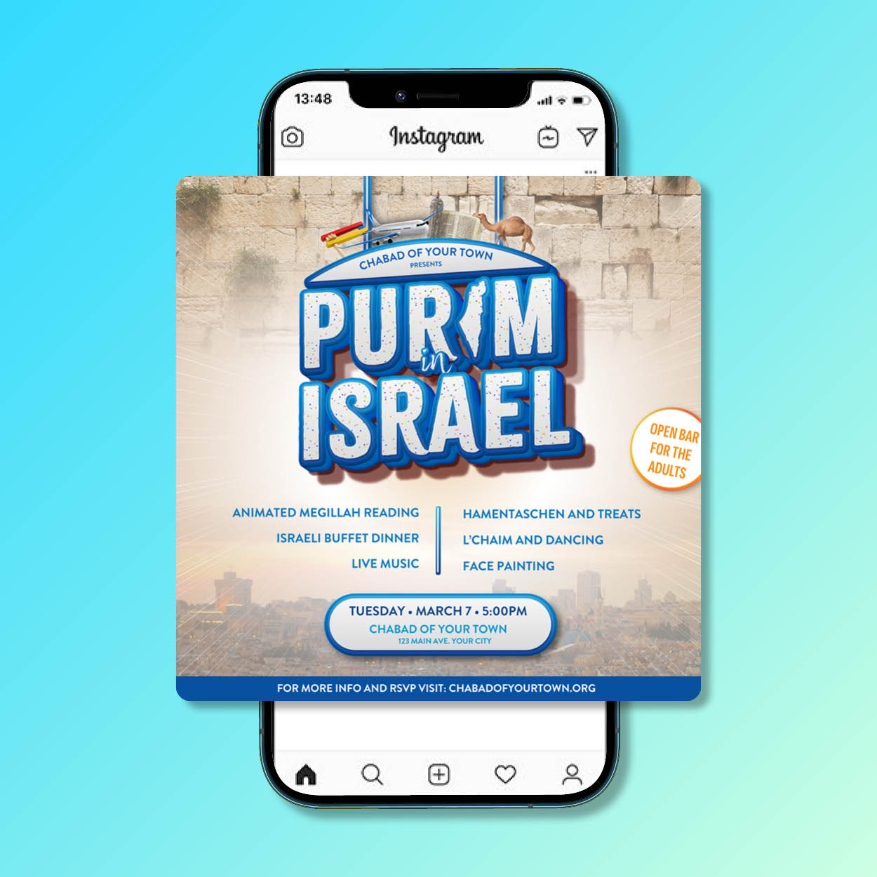 Purim in Israel Design