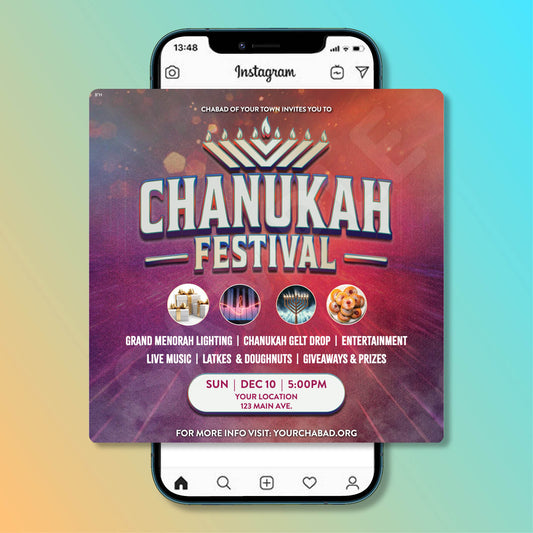 Customizable Chanukah Festival Design