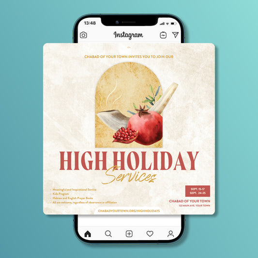 Customizable High Holiday Services Design