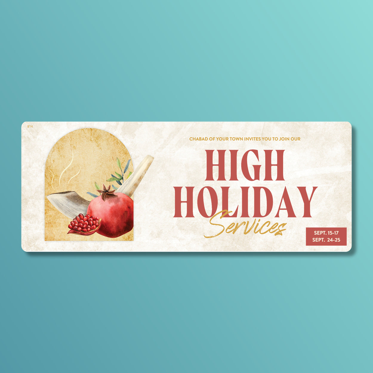 Customizable High Holiday Services Design