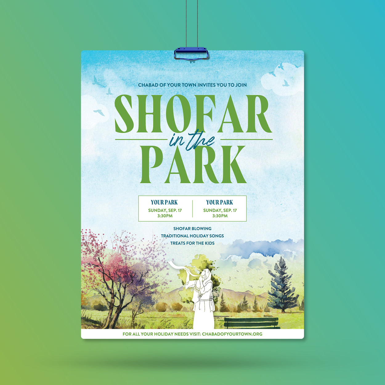 Shofar in the Park Customizable Design