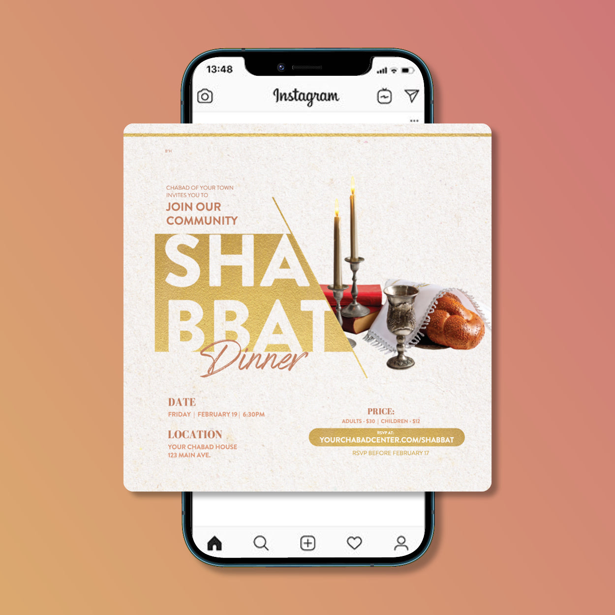 Shabbat Dinner Design - Customizable