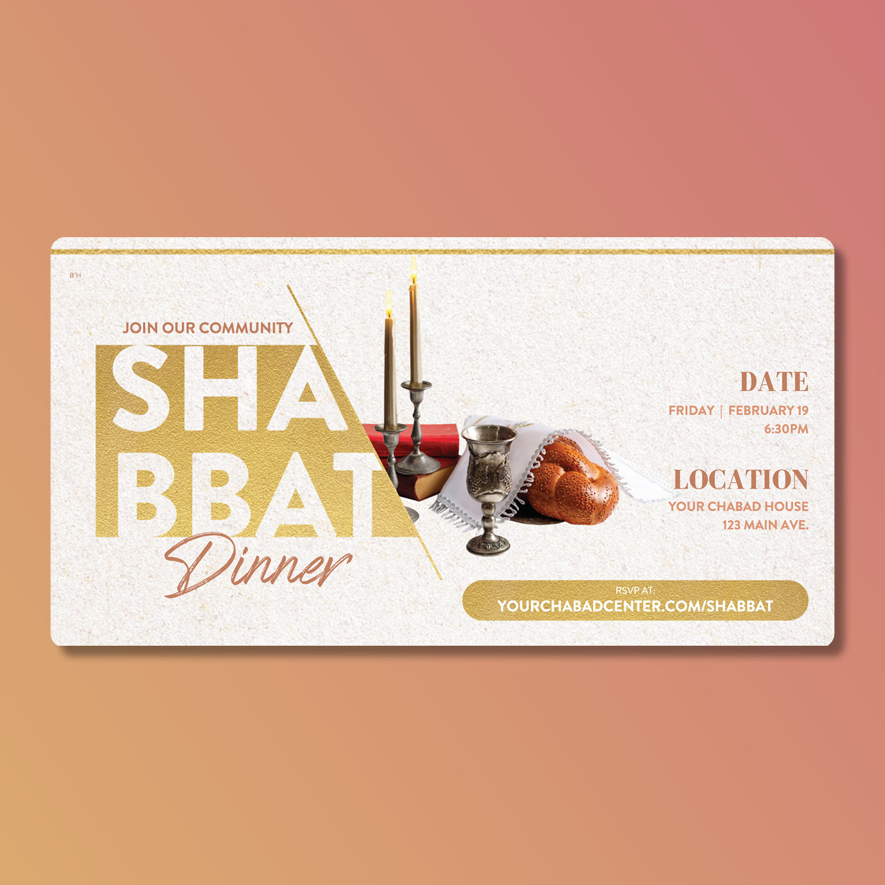 Shabbat Dinner Design - Customizable