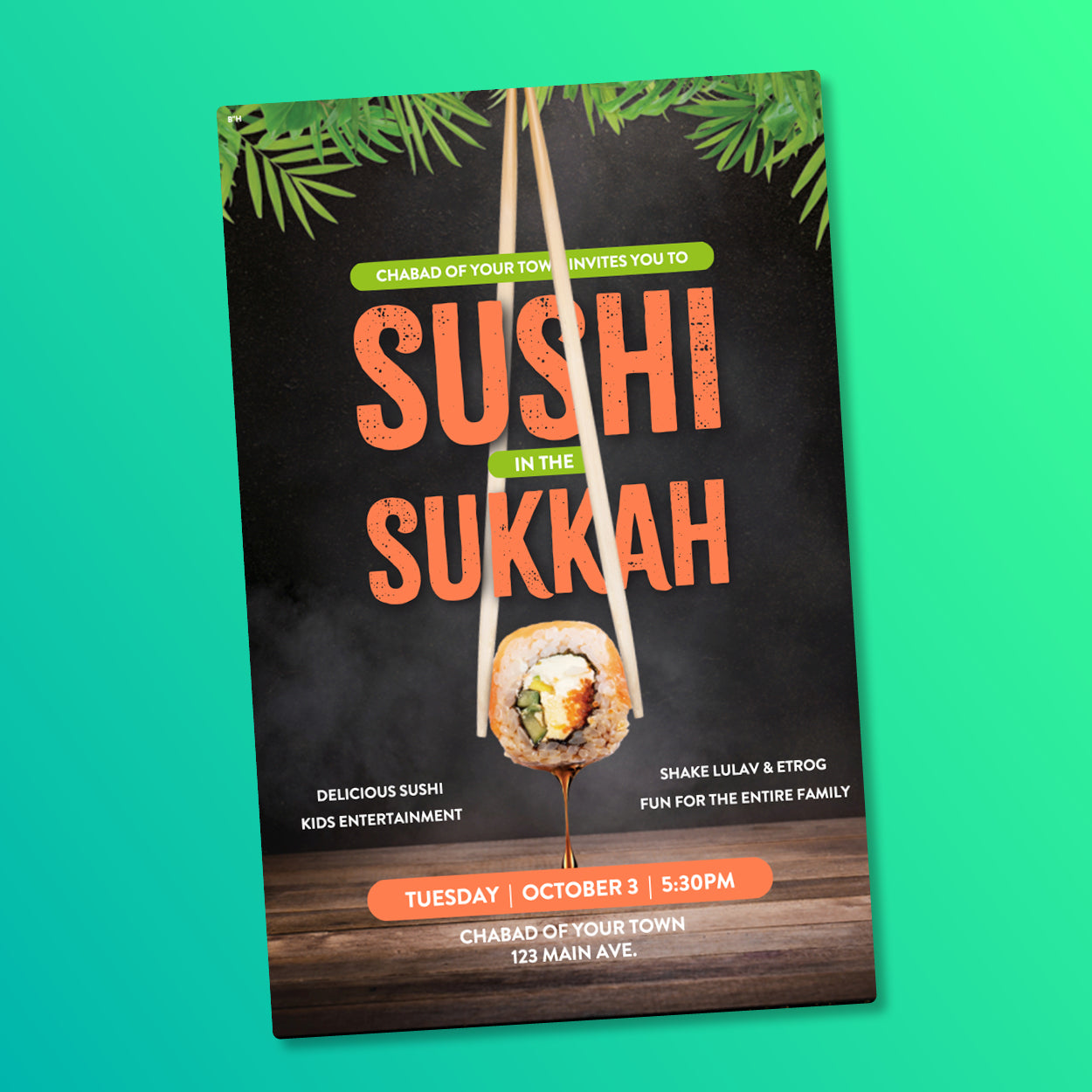 Customizable Sushi in the Sukkah Design