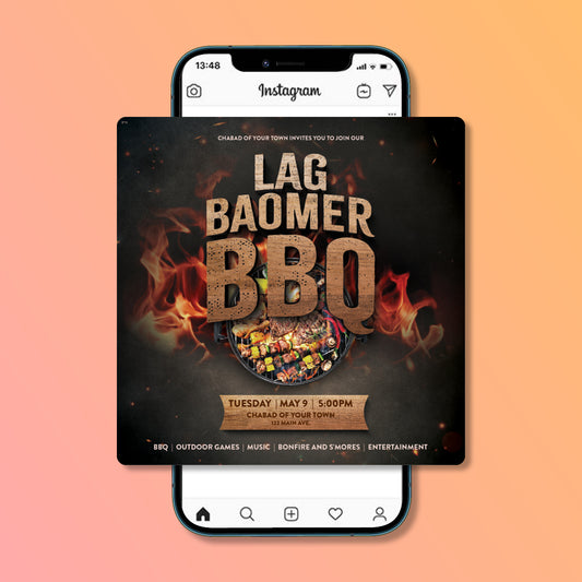 Customizable Lag BaOmer BBQ Design