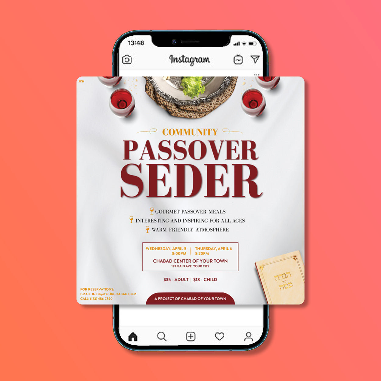 Customizable Passover - Pesach -Seder Design