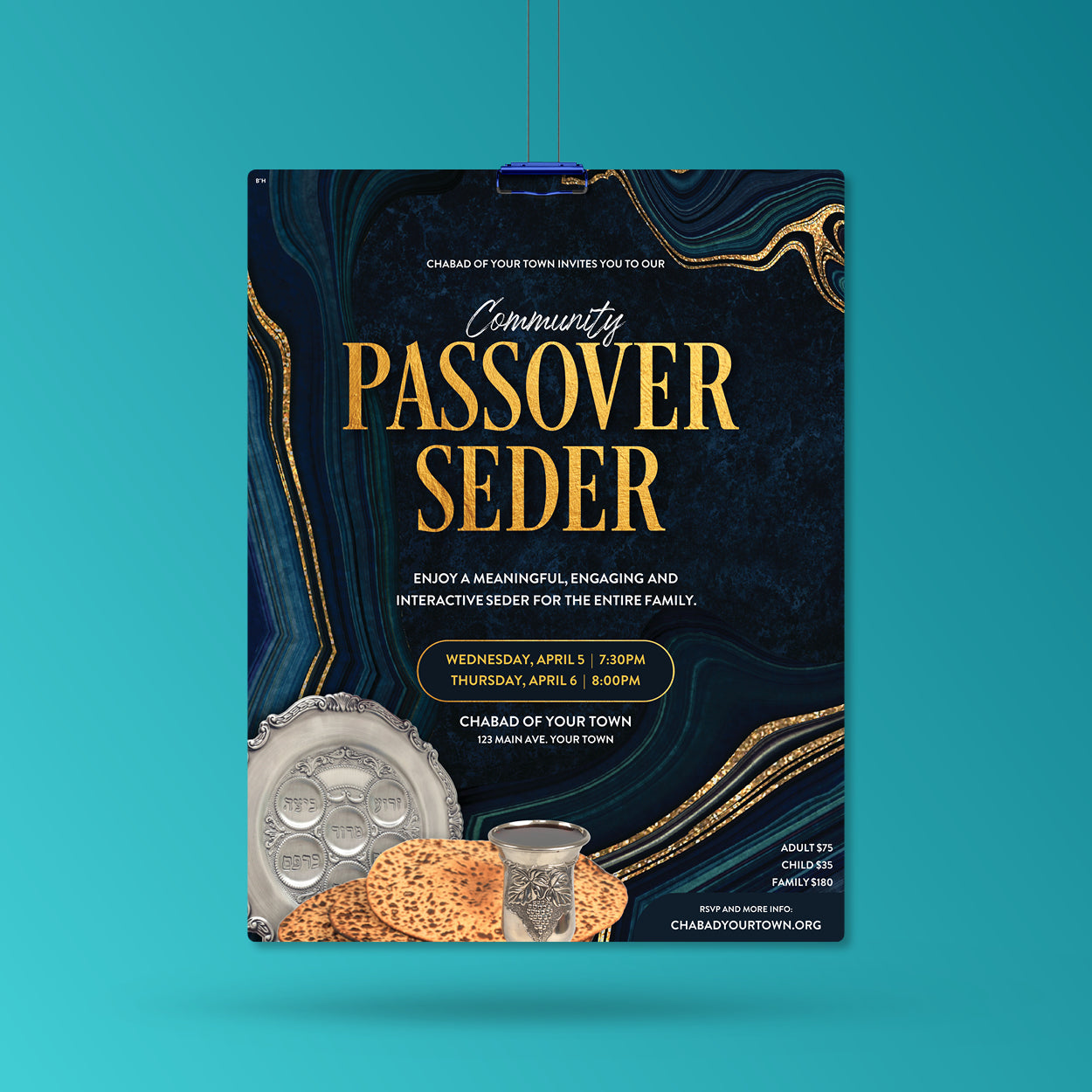 Customizable Passover - Pesach - Seder Flyer Design