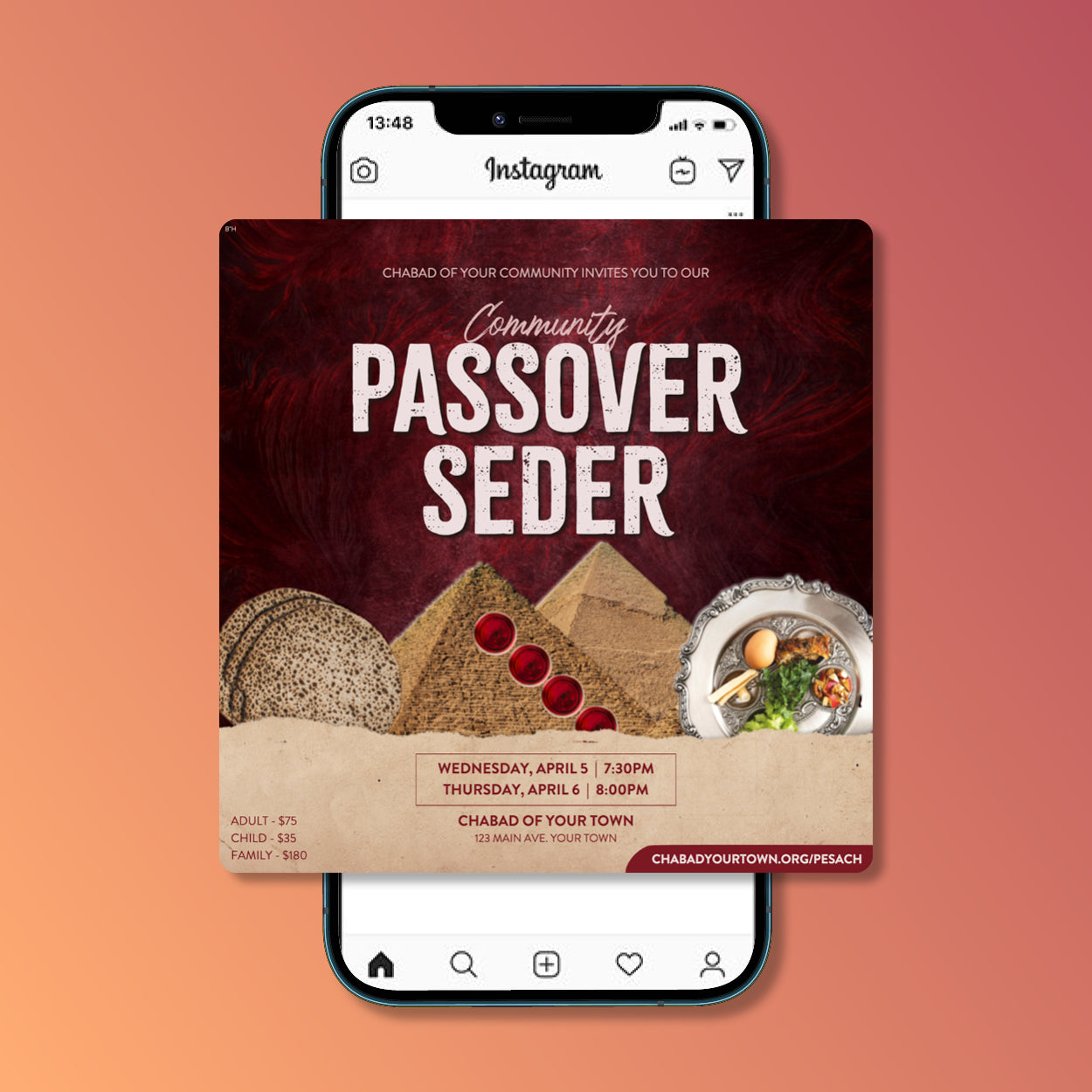 Customizable Passover - Seder design