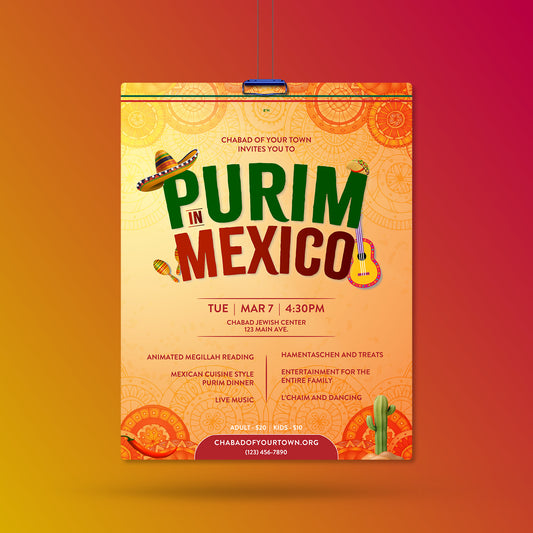 Purim #10 - Purim in Mexico - Flyer