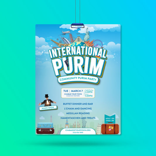 Purim #9 - International Purim - Flyer