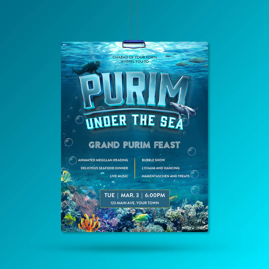 Purim #4 - Purim Under the Sea - Flyer